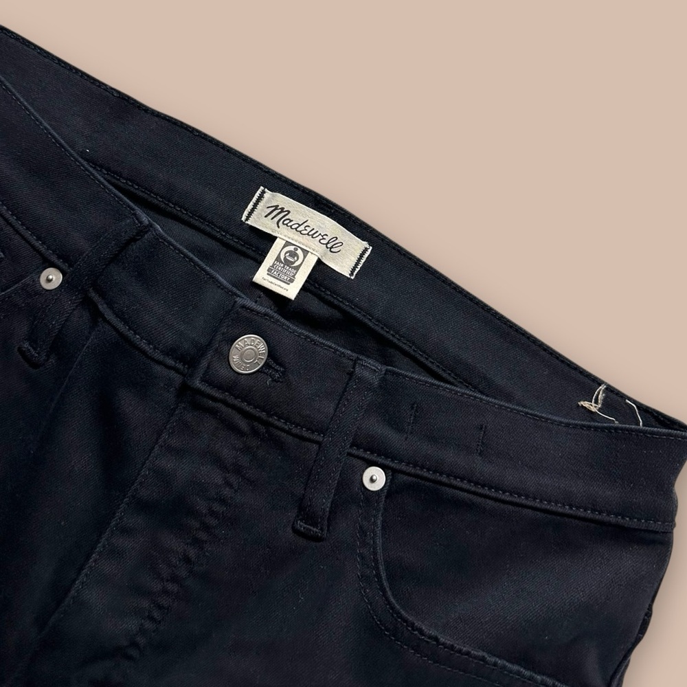 Madewell jeans 9” mid rise skinny size 31T black minimalist - Picture 4 of 8